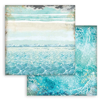 Stamperia - Backgrounds Double-Sided Paper Pad 8"X8" - 10/Pkg - Songs Of The Sea. The perfect start to your scrapbooks, cards and more! This package contains ten 8x8 inch double-sided sheets with a different design on each side. Available at Embellish Away located in Bowmanville Ontario Canada.