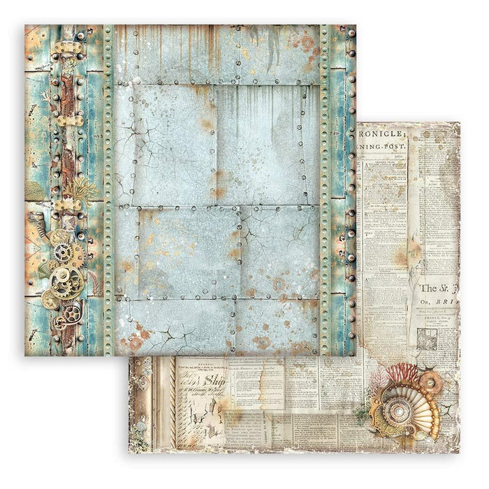 Stamperia - Backgrounds Double-Sided Paper Pad 8"X8" - 10/Pkg - Songs Of The Sea. The perfect start to your scrapbooks, cards and more! This package contains ten 8x8 inch double-sided sheets with a different design on each side. Available at Embellish Away located in Bowmanville Ontario Canada.
