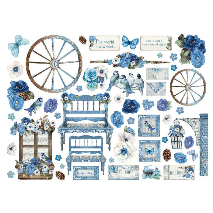 Stamperia - Die-Cuts - Blue Land. A fun addition to cards, scrapbook pages and much more! This package contains assorted coordinating die-cut pieces. Available in several assortments, each sold separately. Available at Embellish Away located in Bowmanville Ontario Canada.