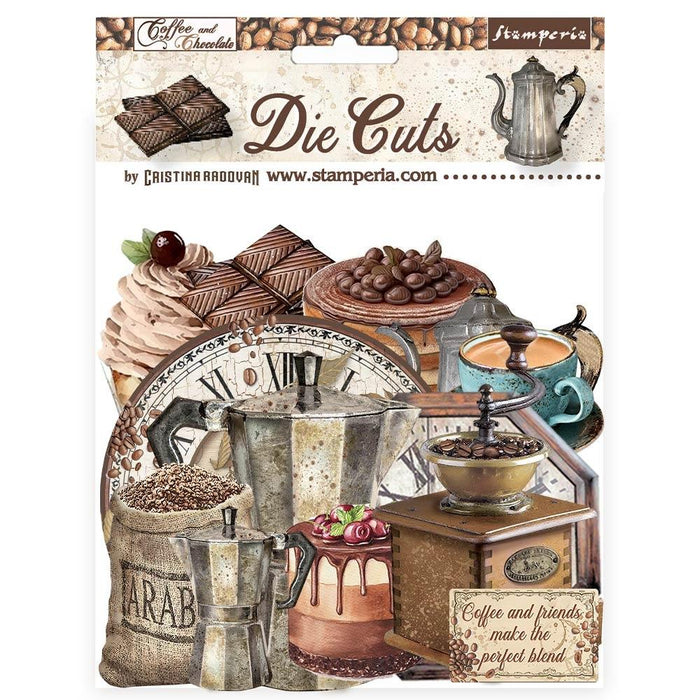 Stamperia - Die-Cuts - Coffee And Chocolate. A fun addition to cards, scrapbook pages and much more! This package contains assorted coordinating die-cut pieces. Available in several assortments, each sold separately. Available at Embellish Away located in Bowmanville Ontario Canada.