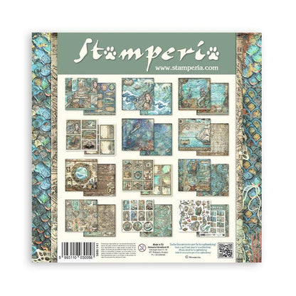 Stamperia - Double-Sided Paper Pad 12"X12" - 10/Pkg - Songs Of The Sea. The perfect addition to your cards, scrapbooks and other paper crafts! This package contains 10 12X12 inch sheets of double-sided paper. Acid free. Available at Embellish Away located in Bowmanville Ontario Canada.