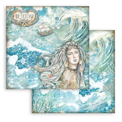Stamperia - Double-Sided Paper Pad 12"X12" - 10/Pkg - Songs Of The Sea. The perfect addition to your cards, scrapbooks and other paper crafts! This package contains 10 12X12 inch sheets of double-sided paper. Acid free. Available at Embellish Away located in Bowmanville Ontario Canada.
