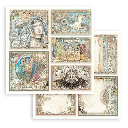 Stamperia - Double-Sided Paper Pad 12"X12" - 10/Pkg - Songs Of The Sea. The perfect addition to your cards, scrapbooks and other paper crafts! This package contains 10 12X12 inch sheets of double-sided paper. Acid free. Available at Embellish Away located in Bowmanville Ontario Canada.
