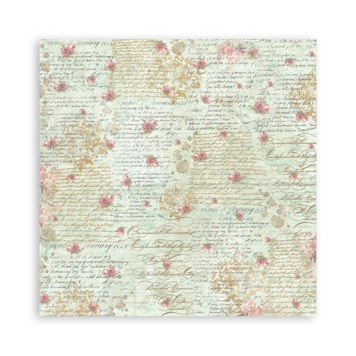 Stamperia - Double-Sided Paper Pad 8"X8" - 10/Pkg - Precious, 10 Designs/1 Each. All you need for scrapbooking! This package contains ten 8x8 inch sheets of double-sided paper, each in different designs. Acid free. Available at Embellish Away located in Bowmanville Ontario Canada.