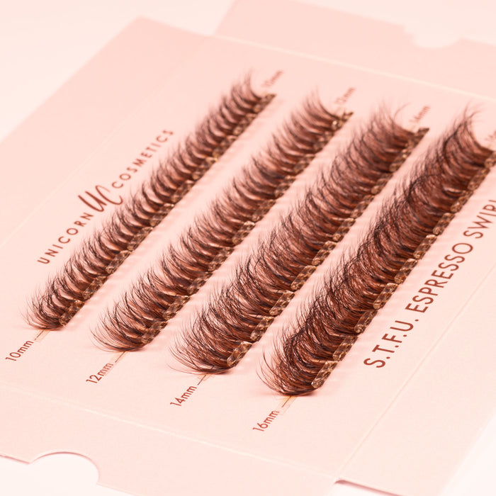 S.T.F.U. in Espresso Swirl Super Pre-Glued Lashes - Unicorn Cosmetics