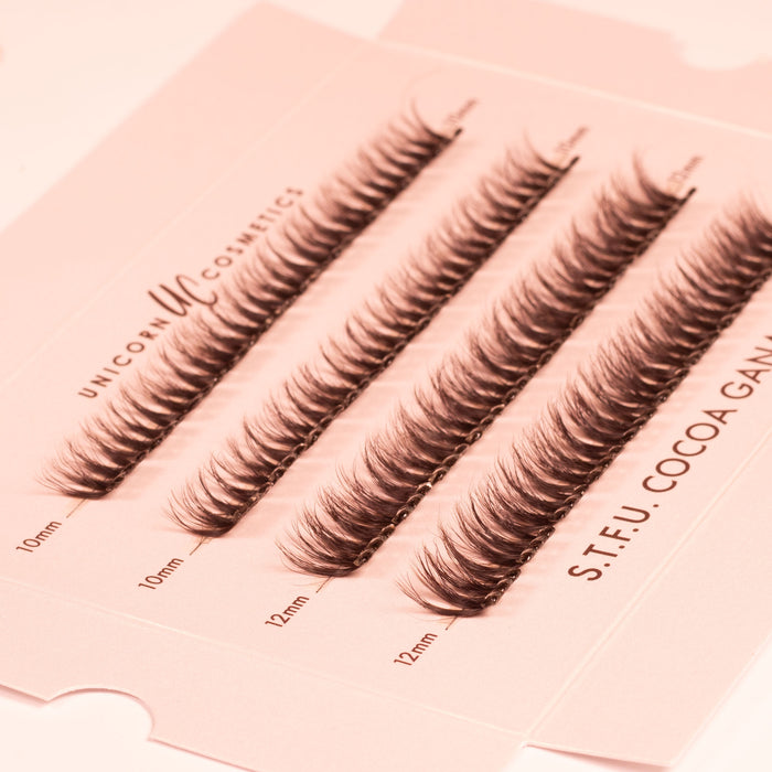 S.T.F.U. in Cocoa Ganche Super Pre-Glued Lashes - Unicorn Cosmetics