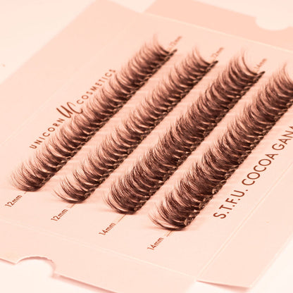 S.T.F.U. in Cocoa Ganche Super Pre-Glued Lashes - Unicorn Cosmetics