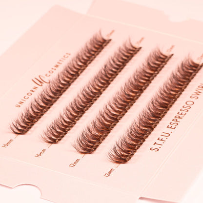 S.T.F.U. in Espresso Swirl Super Pre-Glued Lashes - Unicorn Cosmetics