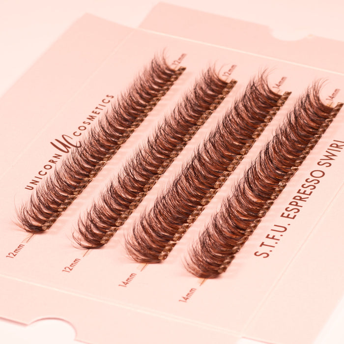 S.T.F.U. in Espresso Swirl Super Pre-Glued Lashes - Unicorn Cosmetics
