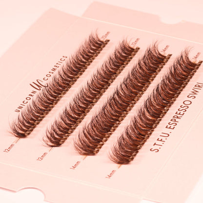 S.T.F.U. in Espresso Swirl Super Pre-Glued Lashes - Unicorn Cosmetics