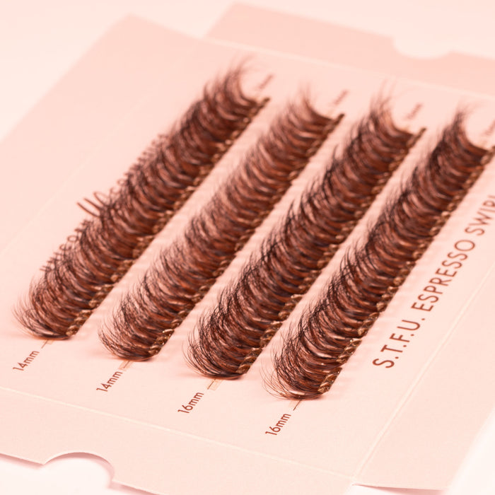 S.T.F.U. in Espresso Swirl Super Pre-Glued Lashes - Unicorn Cosmetics
