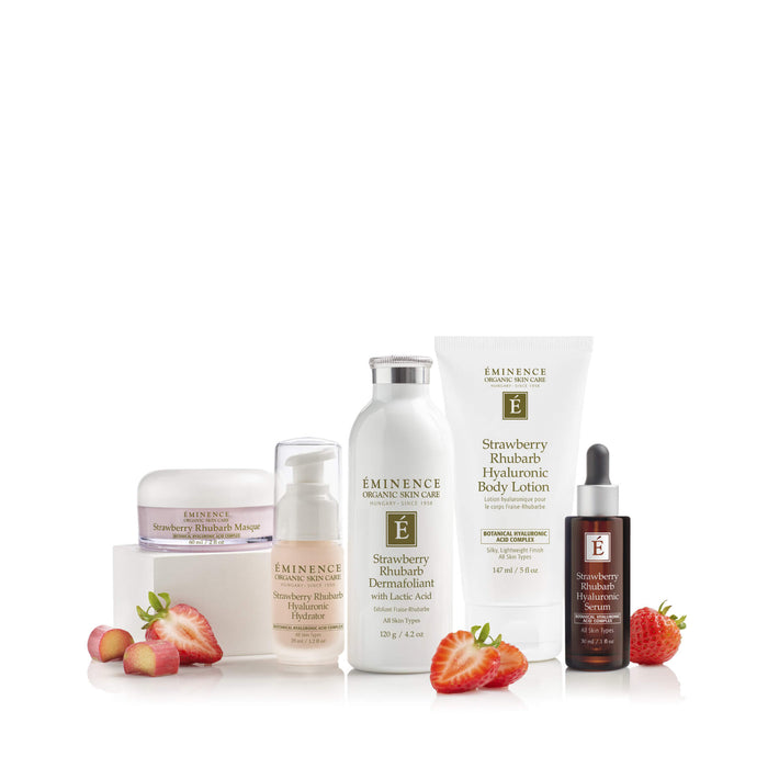 Eminence Strawberry Rhubarb Hyaluronic Collection Group Photo