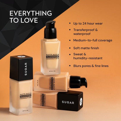 SUGAR Matte Match Transferproof Foundation - 47 Borgia (TOI)