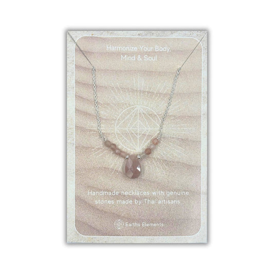 Sunstone Beaded Necklace - 925