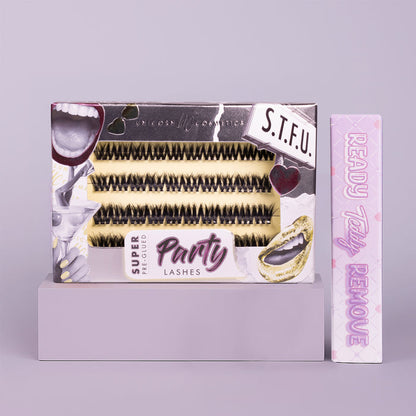 S.T.F.U. Super Pre-Glued Party Lashes + Remover Duo - Unicorn Cosmetics