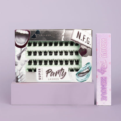 N.F.G. Super Pre-Glued Party Lashes + Remover Duo - Unicorn Cosmetics