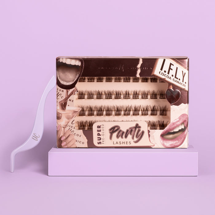 Super Pre-Glued Lashes + Tweezer Duo - Unicorn Cosmetics