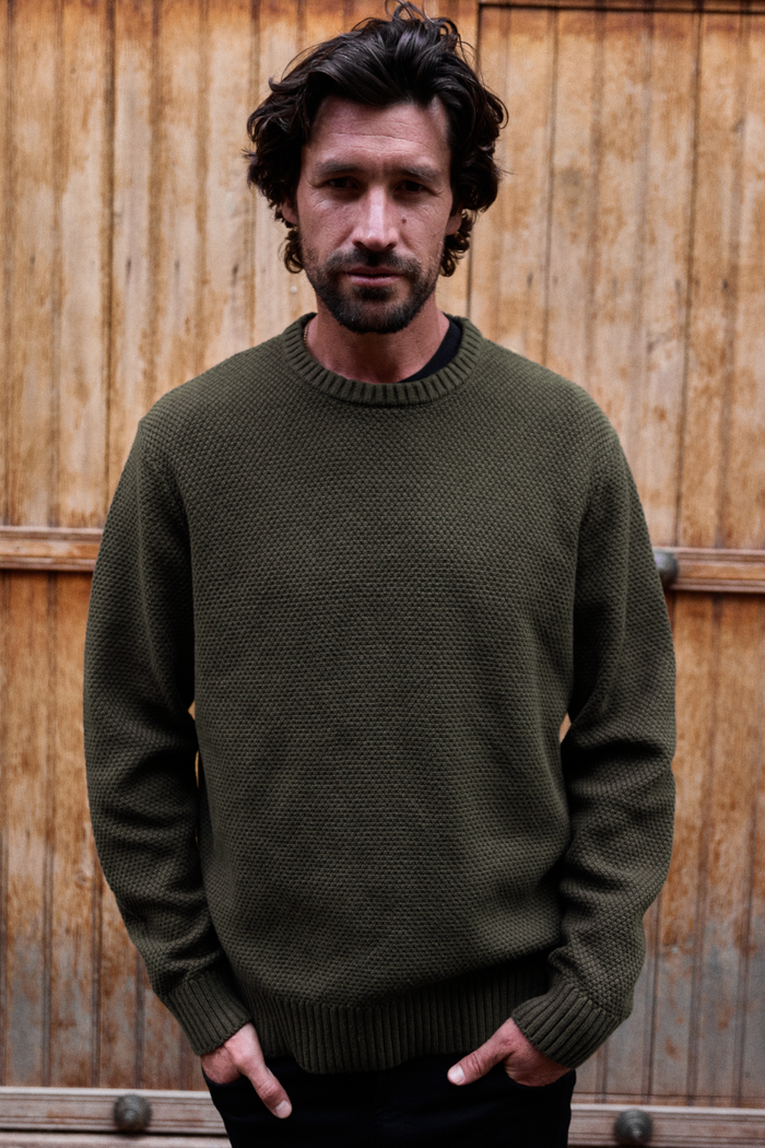 Sweater Etore Orgánico Verde Hombre
