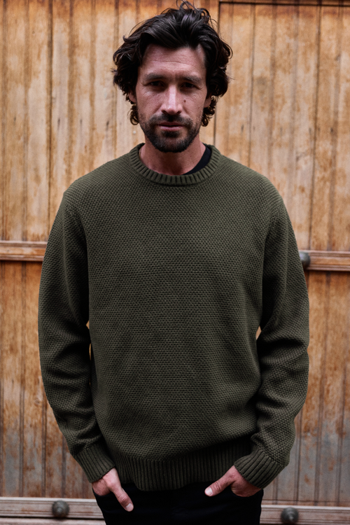 Sweater Etore Orgánico Verde Hombre