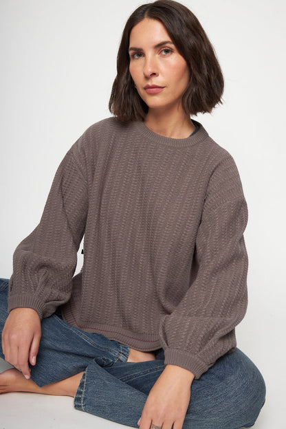 Sweater Noa Orgánico Café Mujer