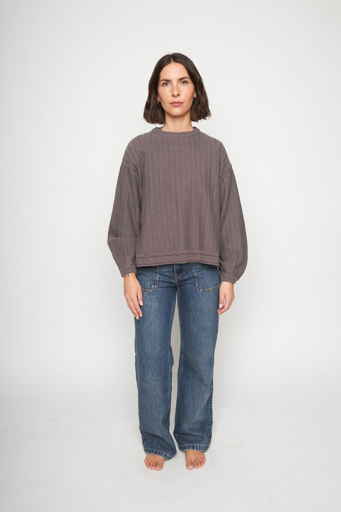 Sweater Noa Orgánico Café Mujer