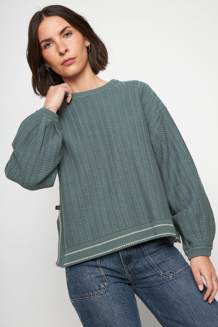 Sweater Noa Orgánico Petróleo Mujer