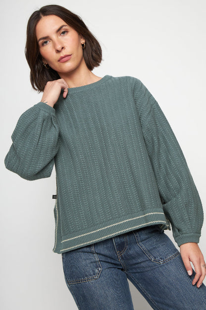 Sweater Noa Orgánico Petróleo Mujer