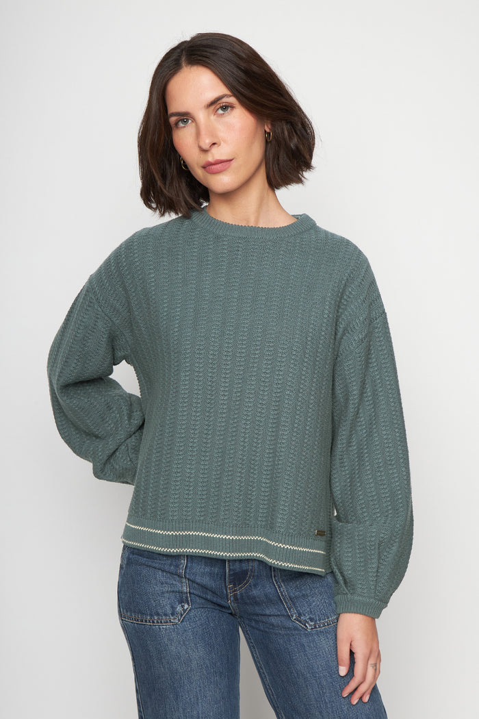 Sweater Noa Orgánico Petróleo Mujer
