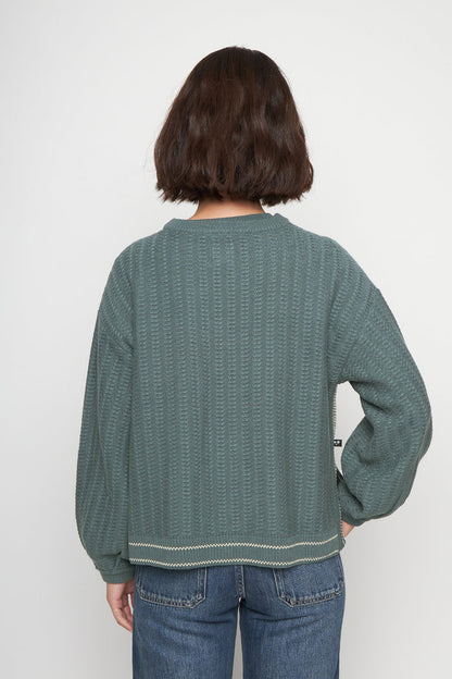 Sweater Noa Orgánico Petróleo Mujer