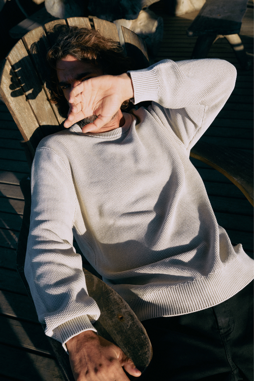 Sweater Toru Orgánico Beige Hombre