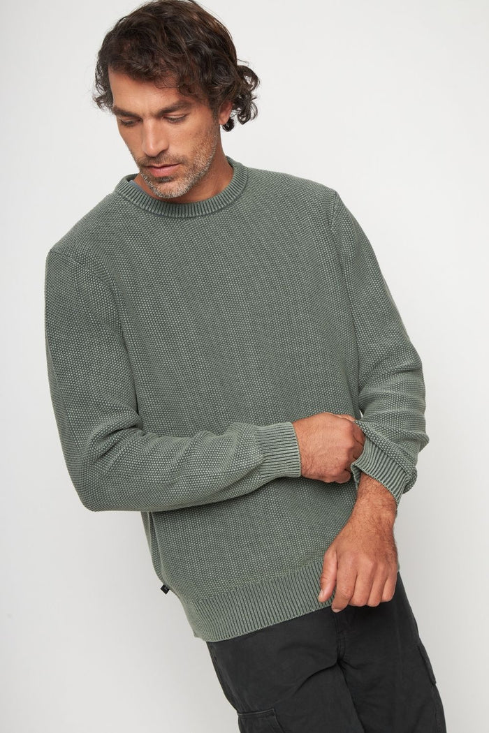 Sweater Toru Orgánico Petróleo Hombre