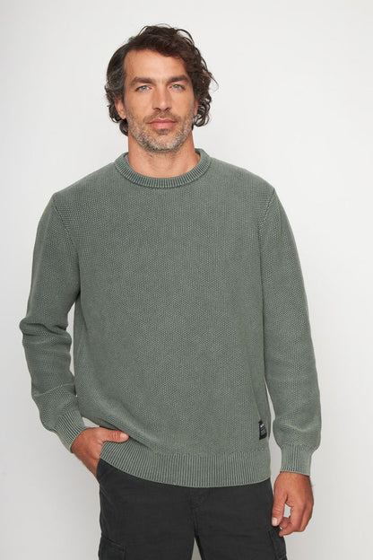 Sweater Toru Orgánico Petróleo Hombre