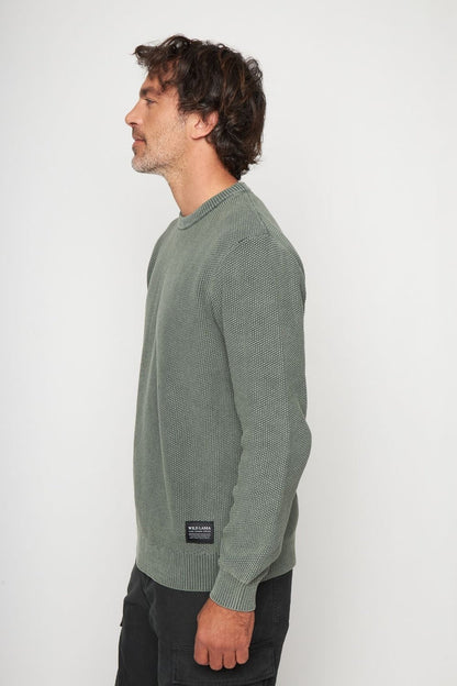 Sweater Toru Orgánico Petróleo Hombre