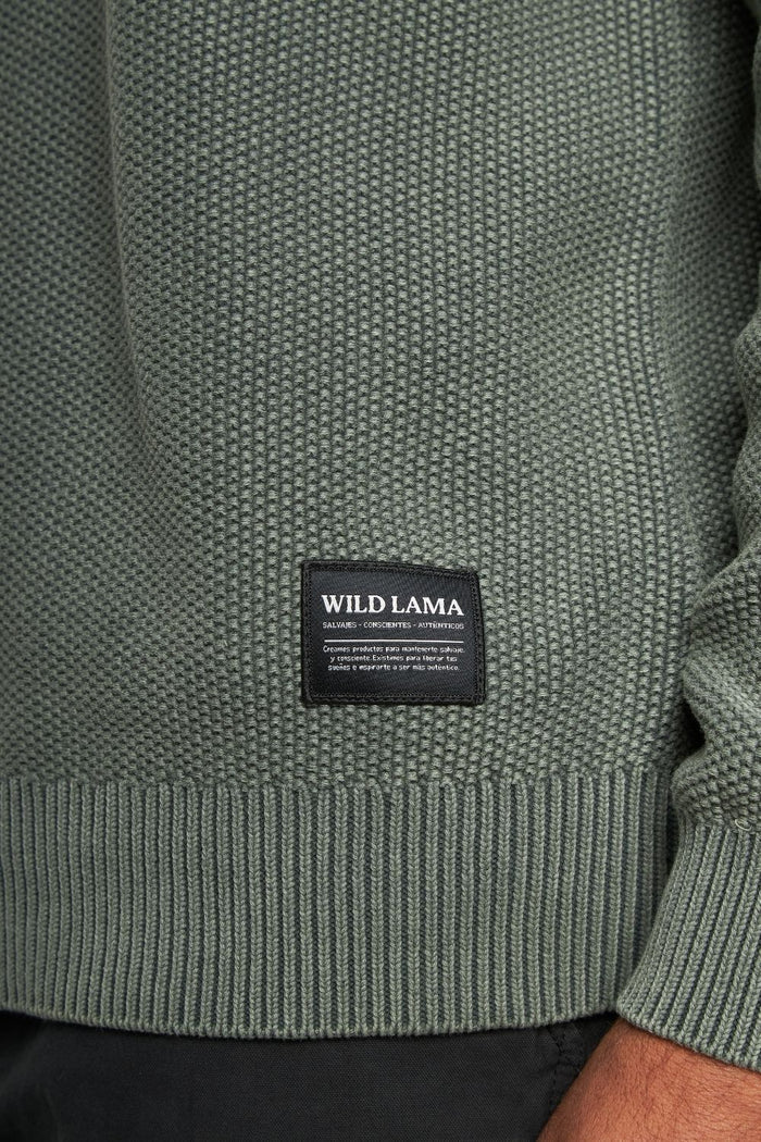 Sweater Toru Orgánico Petróleo Hombre
