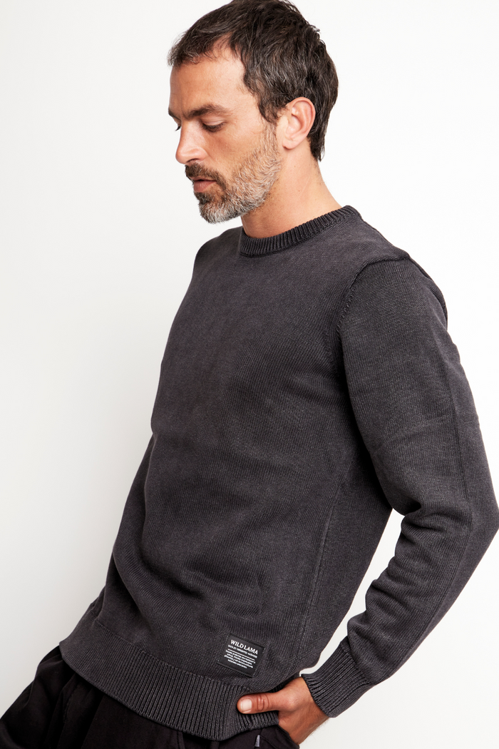 Sweater Tros Orgánico Negro Hombre