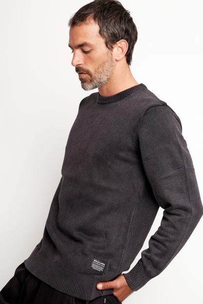 Sweater Tros Orgánico Negro Hombre