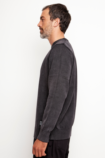 Sweater Tros Orgánico Negro Hombre