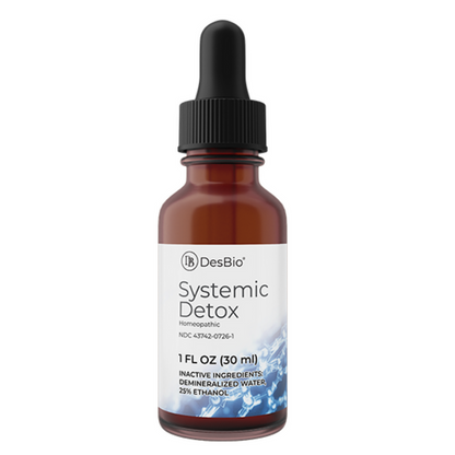 Systemic Detox by DesBio, systemic detox, temporary relief of symptoms related to excretory dysfunction, mucous congestion, digestive problems, allergies