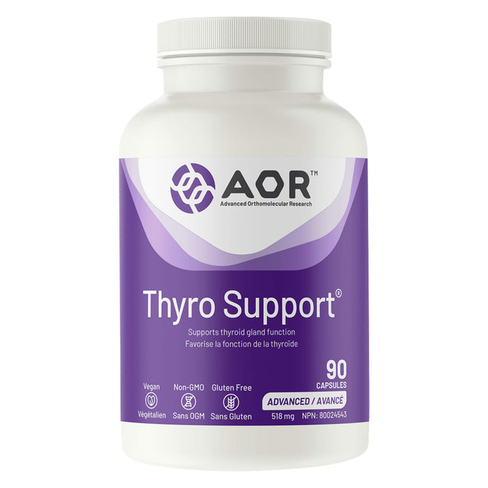 Bottle of AOR Thyro Support 518mg 90 Capsules