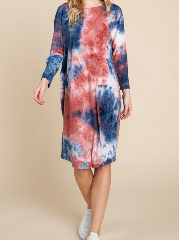 Tie Dye Knee Dress