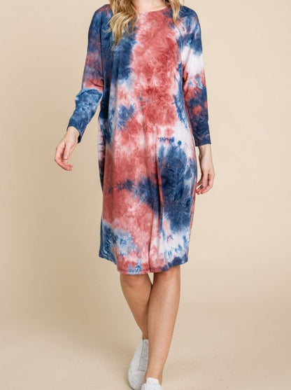 Tie Dye Knee Dress