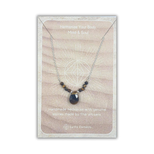 Tiger's Eye Beaded Necklace - 925