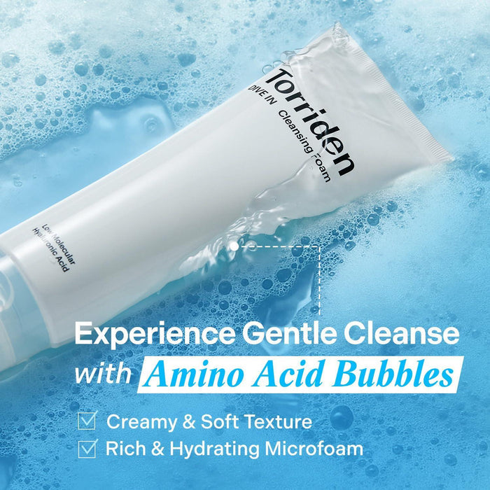Torriden Dive-In Low Molecular Hyaluronic Acid Cleansing Foam 150 mL