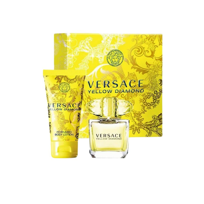 Travel Set :Versace Yellow Diamond EDT 90ml + Body lotion 100ml -LIMITED EDITION