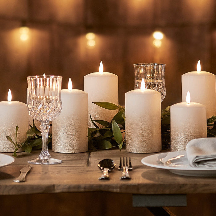 TruGlow® Bronze Ombre LED Pillar Candle Trio