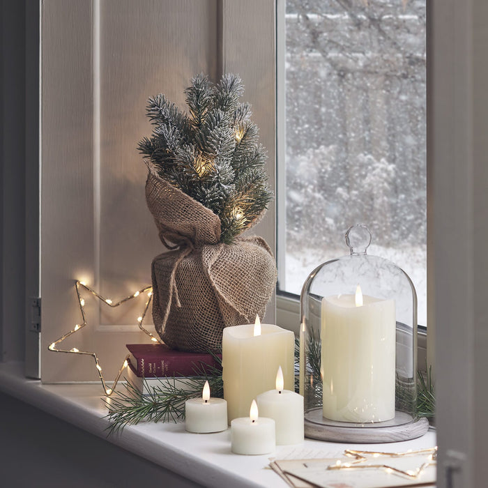 TruGlow® Dripping Wax LED Pillar Candle Trio With Remote Control