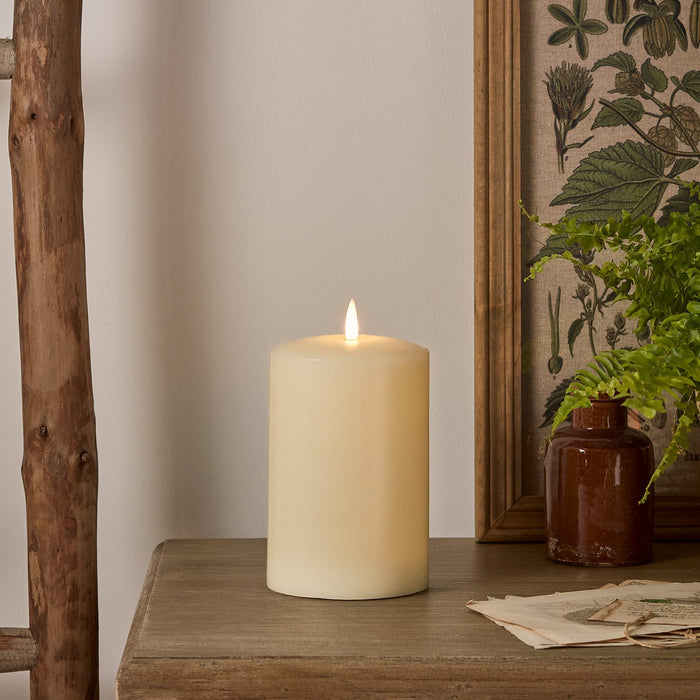 TruGlow® Ivory LED Chapel Candle 15cm With Remote Control
