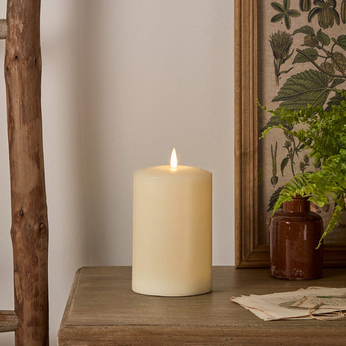 TruGlow® Ivory LED Chapel Candle 15cm With Remote Control