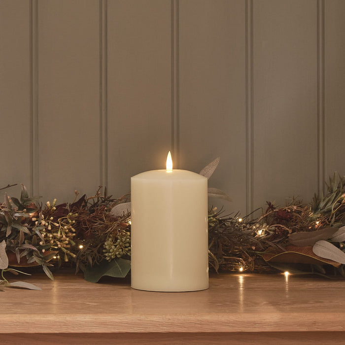 TruGlow® Ivory LED Chapel Candle 15cm With Remote Control