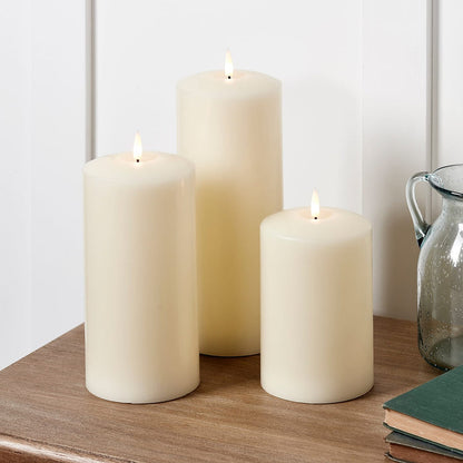 TruGlow® Ivory LED Chapel Candle 15cm With Remote Control